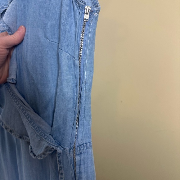 Guess tencel ruffled Light Blue Women's Wide-Leg Jumpsuit - Picture 9 of 12